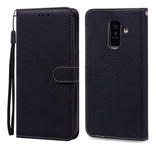 Funda Tipo Cartera De Piel Con Tapa Para Samsung Galaxy J8 J