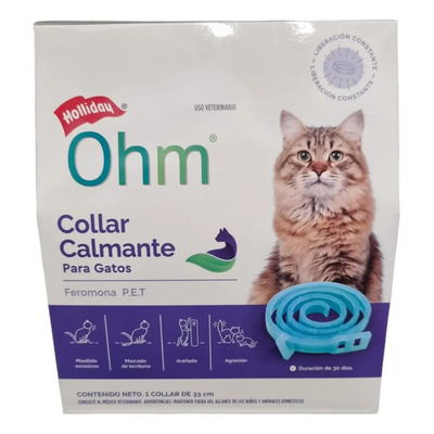 Collar Relajante \u002F Calmante Para Gato Ohm Color Azul Claro | Envío gratis