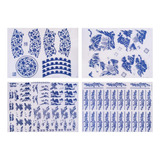 Ceramic Art Transfer Paper Flowers 4 Pcs