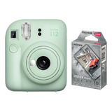 Combo Cámara Instax Mini 12 + Papel Mini Stone Gray