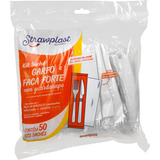 Kit Garfo Faca E Guardanapo Branco Embalados 1x1 250 Unids