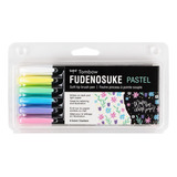 Rotuladores Tombow Fudenosuke, Pastel, Paquete 6