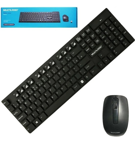 Kit Teclado E Mouse S/ Fio 2.4ghz Wireless Tc251 Multimídia 