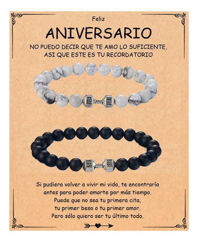 Par Pulseras Regalo Parejas Significados Piedras Casual B775