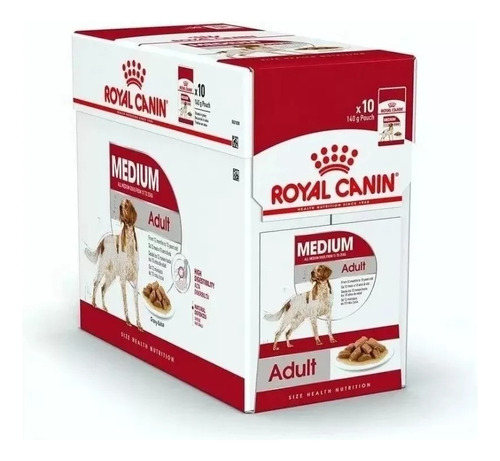 Royal Canin Pouch Medium Adulto . Caja 10 Sobres X 140 Gr. 