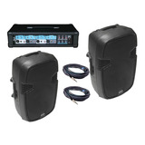 Combo Sonido 2 Bafles 12  + Consola Potenciada 4ch Envio