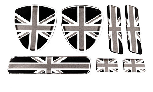 Adesivo Emblema Escudo Placa Coluna Inglaterra Preto Branco