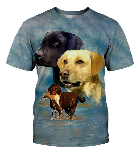 Camiseta Con Estampado 3d De Labrador Retriever