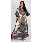 Vestido Kaftan Indiana Estampada Plus Size 41