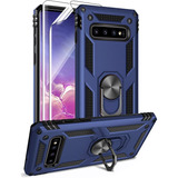 Funda + Protector De Pantalla Samsung Galaxy S10 2019 Azul