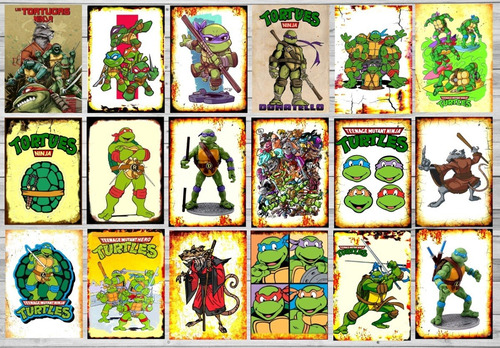 Cuadros De Chapa - Las Tortugas Ninjas - Vintage