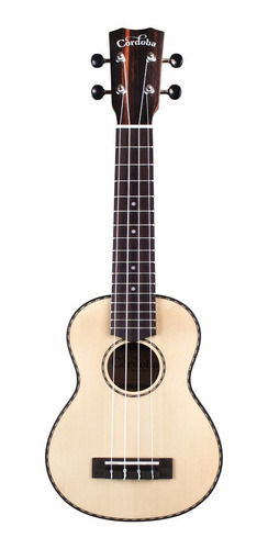 Ukelele Soprano Cordoba 21s Abeto Caoba Natural Tapa Solida