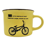 Taza Decorativa Café Diseño Bicicleta Vaso Té Bebida Colores