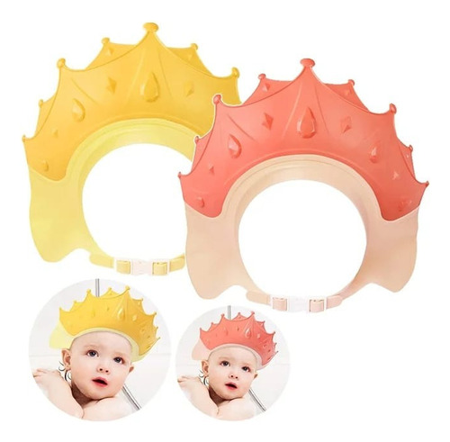 Gorro Visera Ducha Para Baño Bebé Niño En Silicona Ajustable