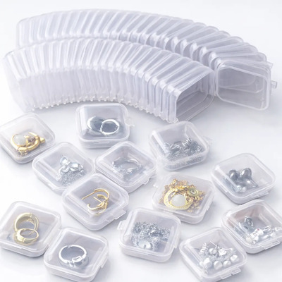 40 Cajas Para Joyería 3.5x3.5 Cm Transparentes Con Cierre | MercadoLibre