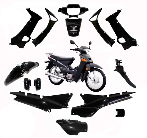 Kit Plasticos Honda Wave 2006-2012 18 Piezas - Fas Motos