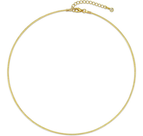 Cadena De Serpiente Collares Oro 14 K Gargantilla Para Mujer
