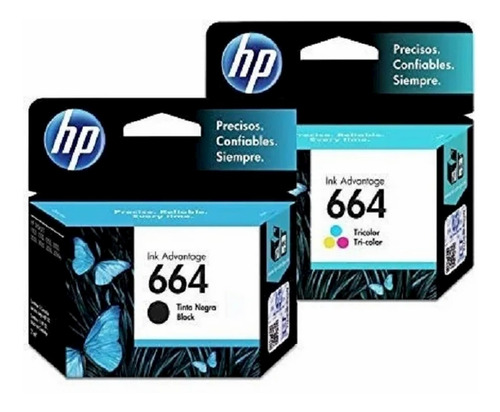 Combo De Cartuchos Hp 664 De Tinta Negro + Tri-color/deskjet