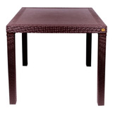 Mesa Tipo Rattan Color Chocolate Ardilla