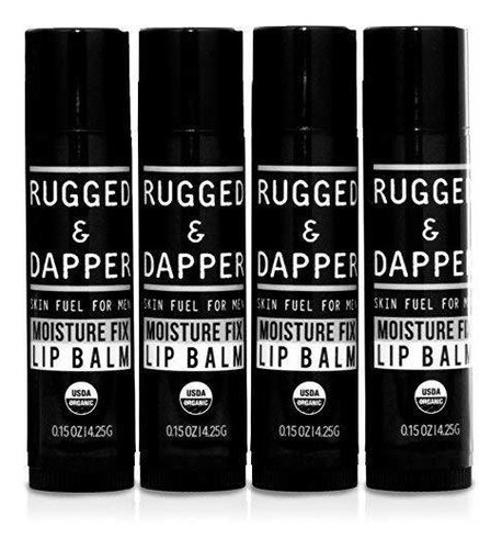 Robusto Y Dapper Orgánica Lip Balm Set Hombres, Eucalipto Y 