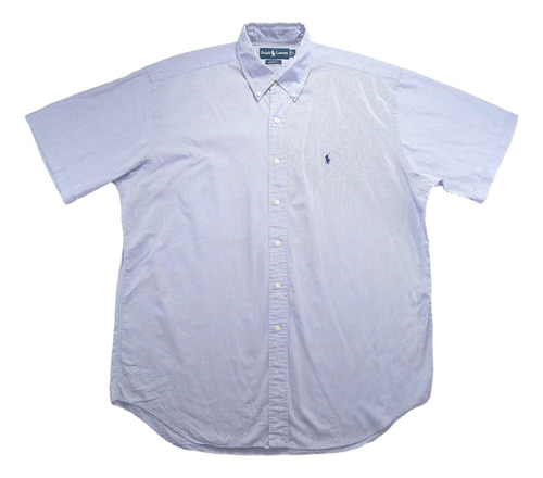 Camisa Ralph Lauren Manga Corta Blake Azul/blanco