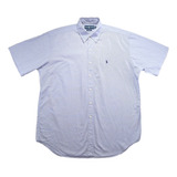 Camisa Ralph Lauren Manga Corta Blake Azul/blanco