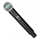 Microfone S/ Fio Profissional Recarregável Eq Shure Beta 58a Cor Preto