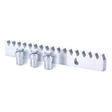 Riel Cremallera Barra De Acero  Resistente Para Puertas Correderas Automáticas M4 12-30-1005mm Resiste Aceite Calor Y Corrosión Ideal Para Uso Industrial Y Residencial  Color Plata