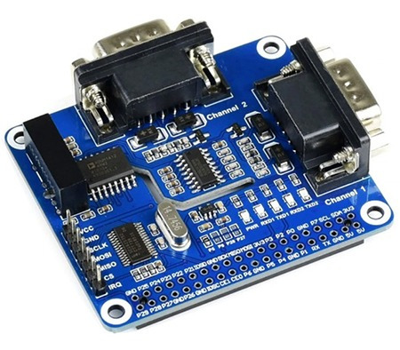 Hat Expansion Rs232 Doble Canal P/raspberry Pi Sku17498