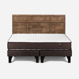 Cama Ergo T New King 180x200 Cm  + Respaldo Robin Tostado