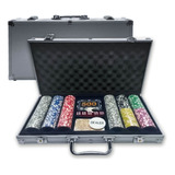 Maleta Poker 300 Fichas Oficiais Com Numeracao Kit Completo