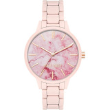 Nine West ® reloj Mano Mujer 36mm Mármol Cuarzo 2726malp Ev Color De La Correa Rosa Pink Color Del Bisel Rosa Pink Color Del Fondo Marmol Rosa / Pink Marble