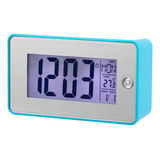 Relógio Despertador De Mesa Digital Calendário Inteligente Cor Azul-celeste