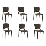 Cadeira Tramontina Safira Branca Conjunto 6 Unidades