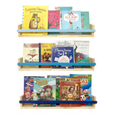 Kit 3 Prateleiras Livro Infantil Montessori Fr Estr - 50cm