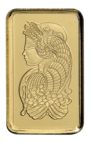 Robmar-moneda Suisa Pamp-rectangular De 1 G.24 K.oro Sellada