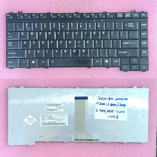 Teclado Netbook Toshiba A300 L300 L305 L455 