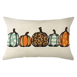 Funda De Almohada Lumbar De Calabazas De Otoño, 12x20 ...