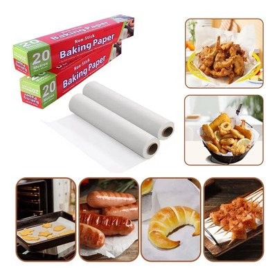 Papel Para Hornear Alimentos Encerado 30cm X 20m 2 Rollos | MercadoLibre