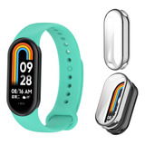 Pulsera De Repuesto Para Xiaomi Mi Band 8 + Funda Plateada