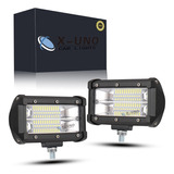 Par Barra Faros Led Auxiliares 5''24led 72w Dually Row 6000k