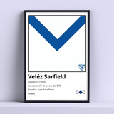 Cuadro Velez Sarfield Club Info 30x40cm List P Colgar