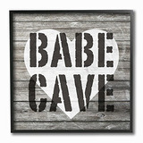 Stupell Industries Babe Cave Glam Girl Planks Arte De Pared 
