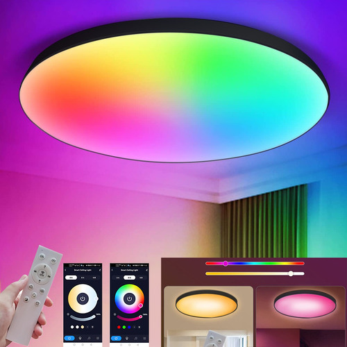 Lámparas De Techo Led 24w 2.4g Lámparas Decorativas 30cm Rgb