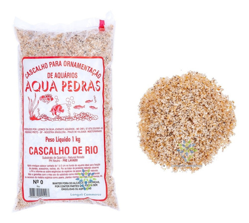 Cascalho De Rio Nº 0 Para Aquários 1kg