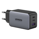 Carregador Ugreen 3 Em 1 Gan X 65w Porta Usb C E Usb A