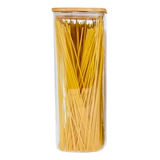 Pote De Vidro Mantimento Quadrado Hermético 1,9l Tampa Bambu