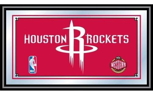 Nba Houston Rockets Logo Enmarcado Espejo