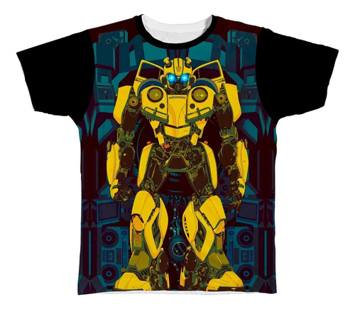 Camiseta Transformers Carro Robo Tecnologia Gold#03