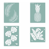 Kit Stencils Tropical Verano Hojas